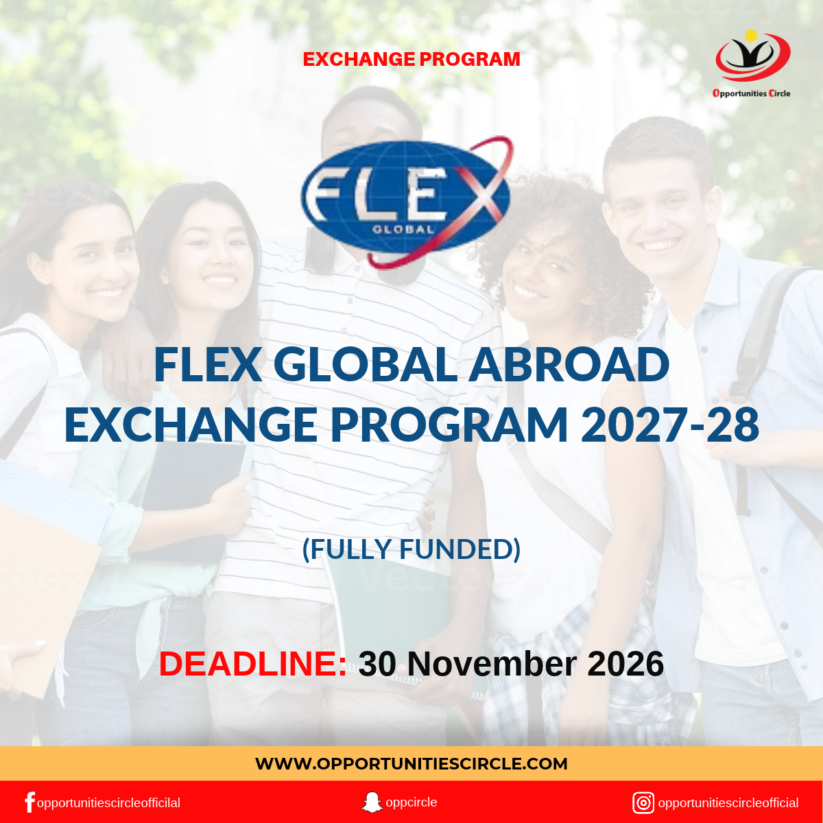 FLEX Global Abroad Exchange Program 2027-28 | Fully Funded