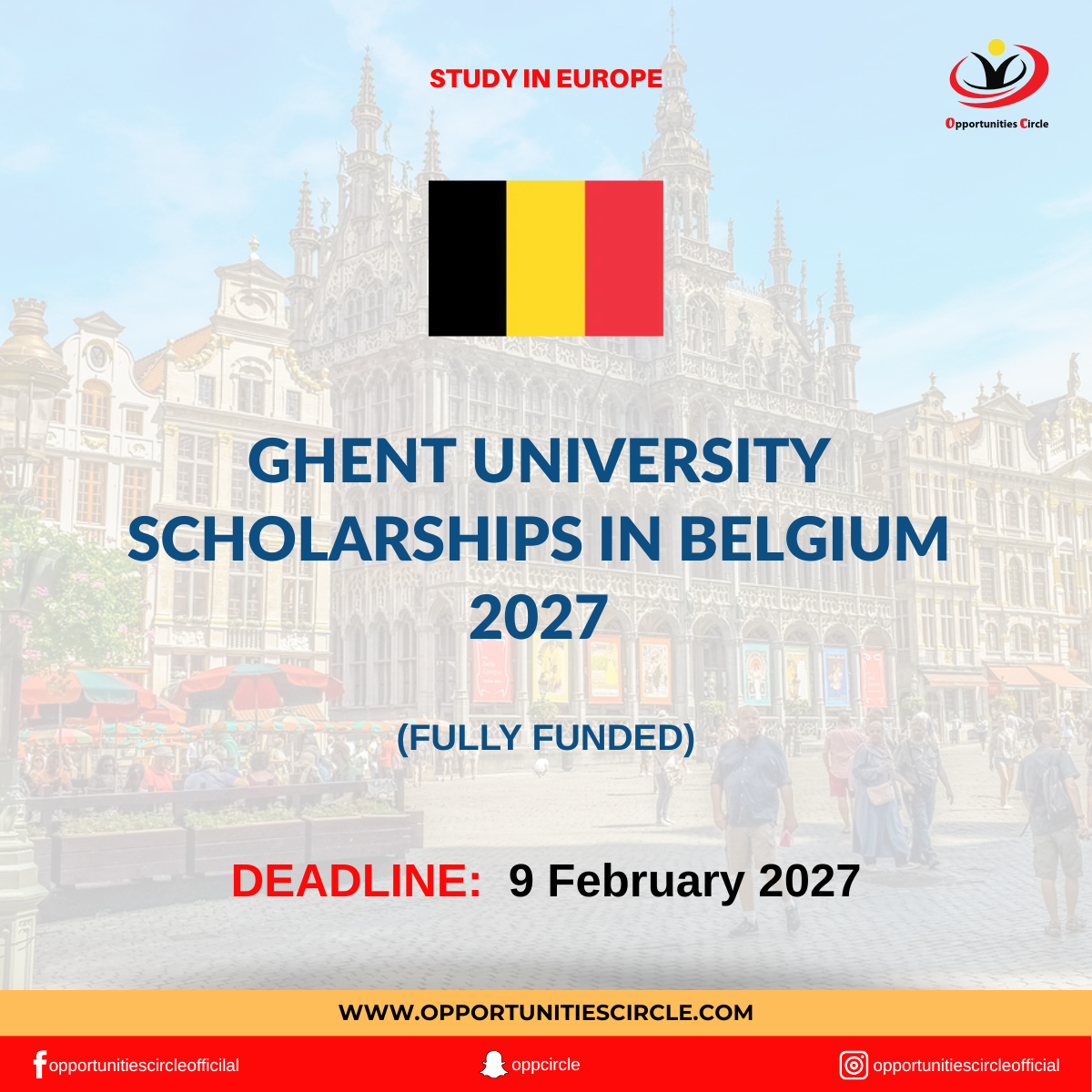 Ghent University Scholarships in Belgium 2027 | Fully Funded