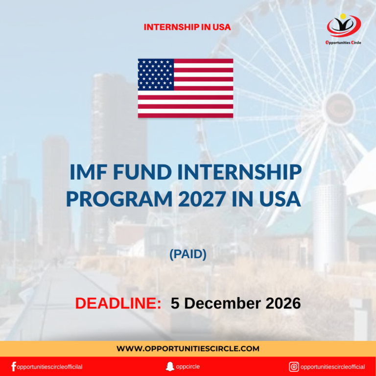 IMF Fund Internship Program 2027 in USA