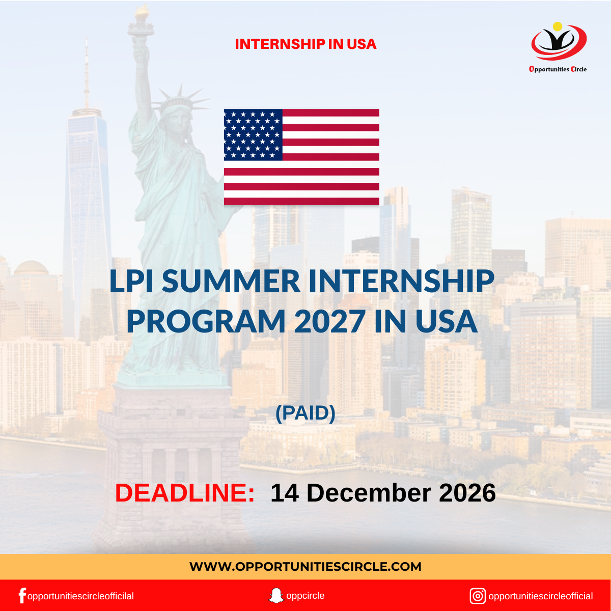LPI Summer Internship Program 2027 in USA | Fully Funded