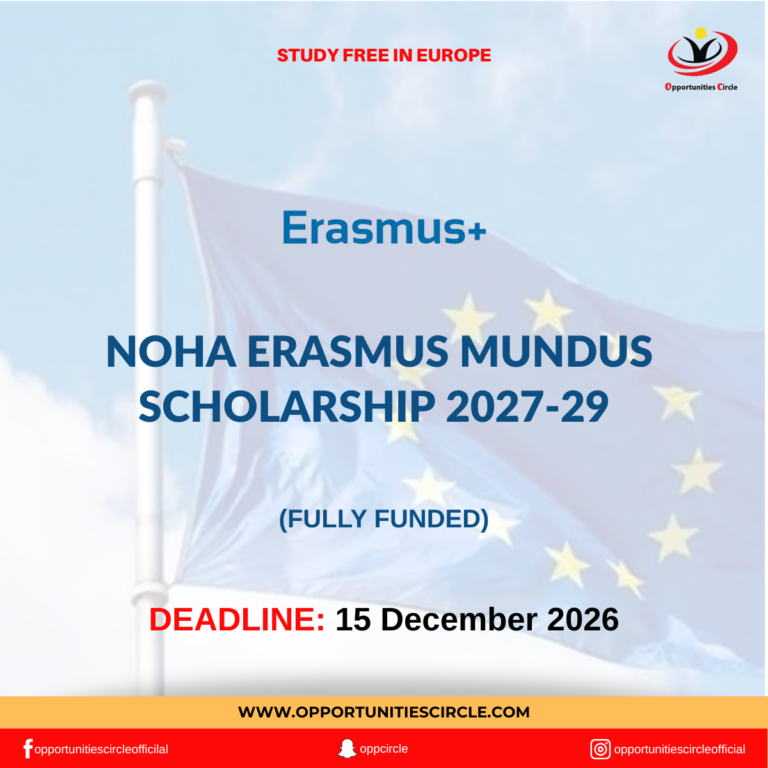 NOHA Erasmus Mundus Scholarship 2027-29