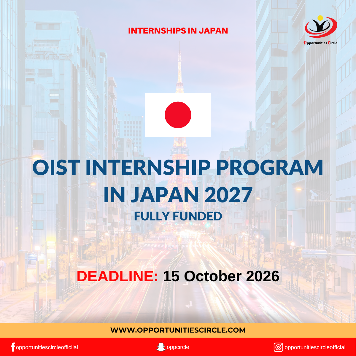 OIST Internship Program in Japan 2027 | Fully Funded