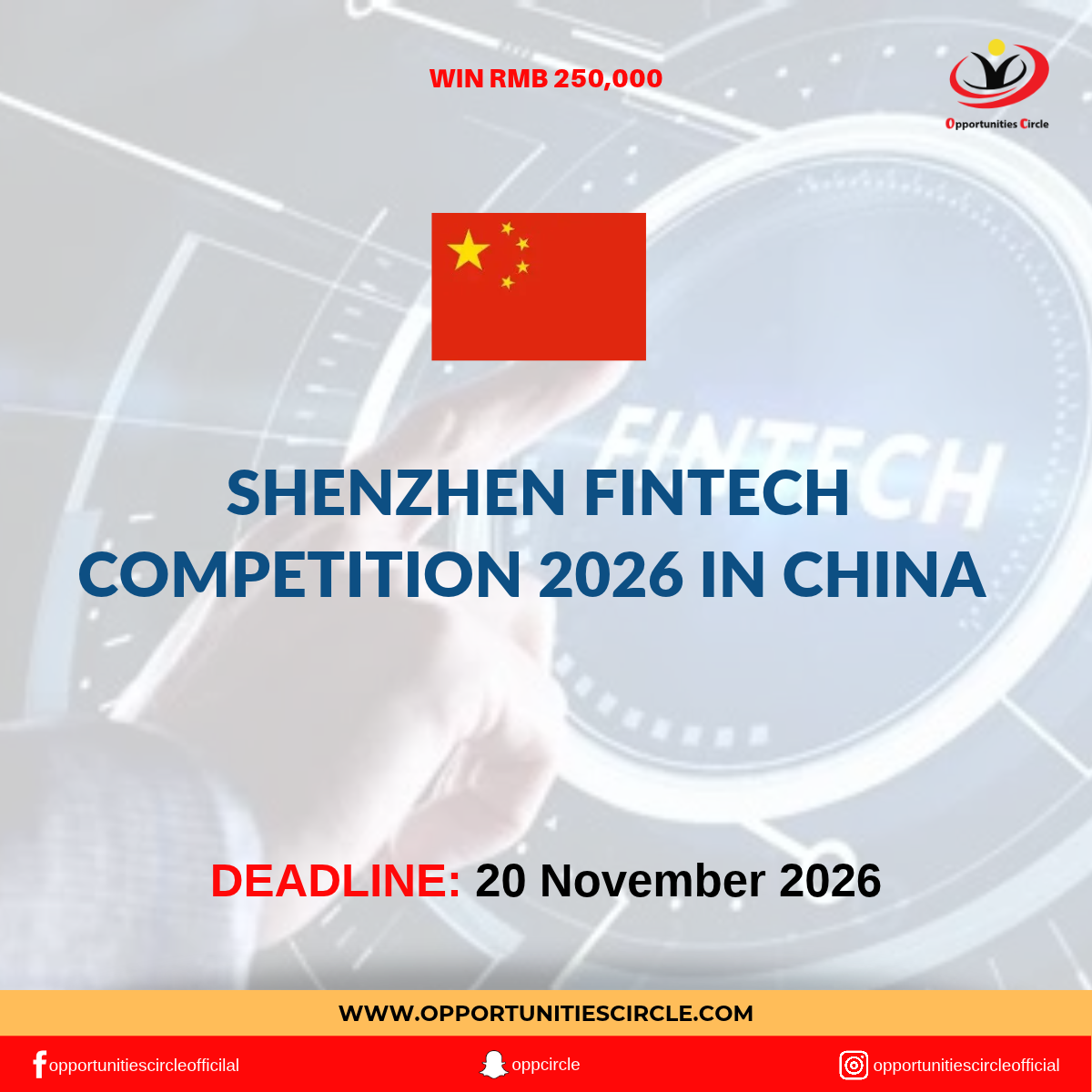 Shenzhen FinTech Competition 2026 in China | Win RMB 250,000