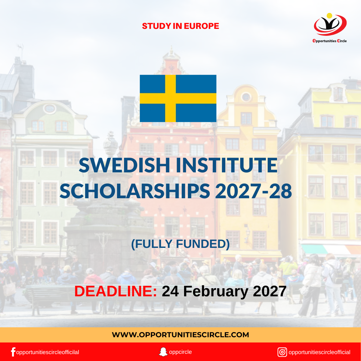 Swedish Institute Scholarships 2027-28 | Fully Funded