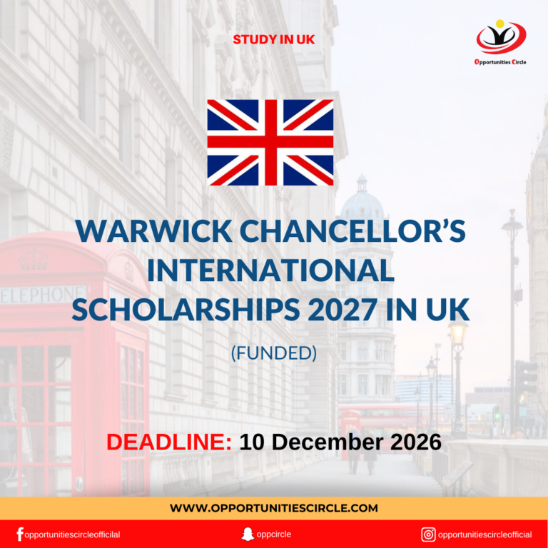 Warwick Chancellor’s International Scholarships 2027 in UK