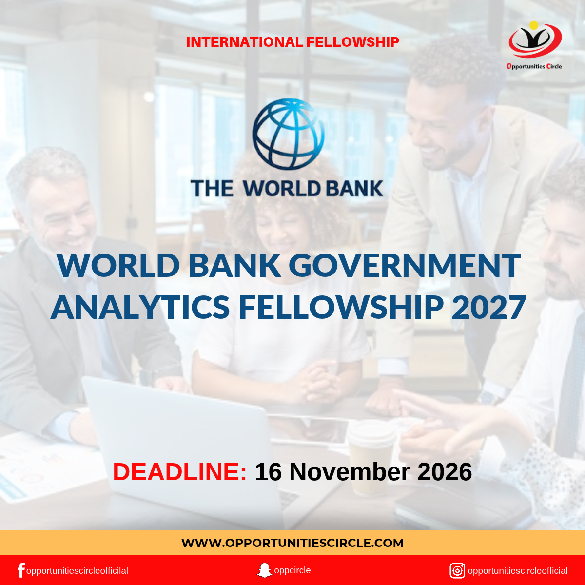 World Bank Government Analytics Fellowship 2027